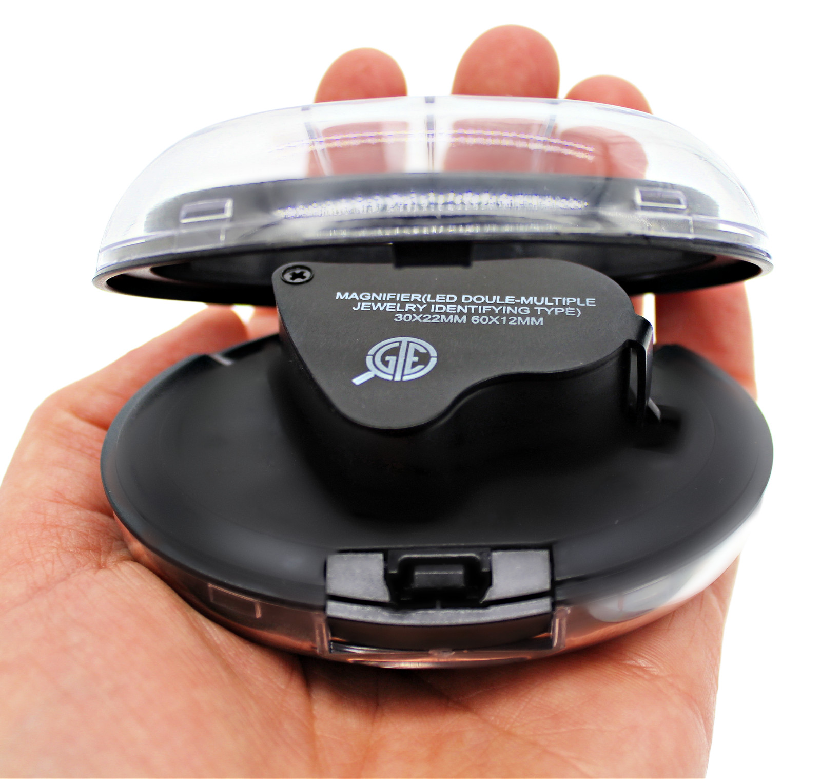 30X 60X Magnifying Magnifier Jewelers Diamonds Eye Jewelry Loupe Loop LED Lights