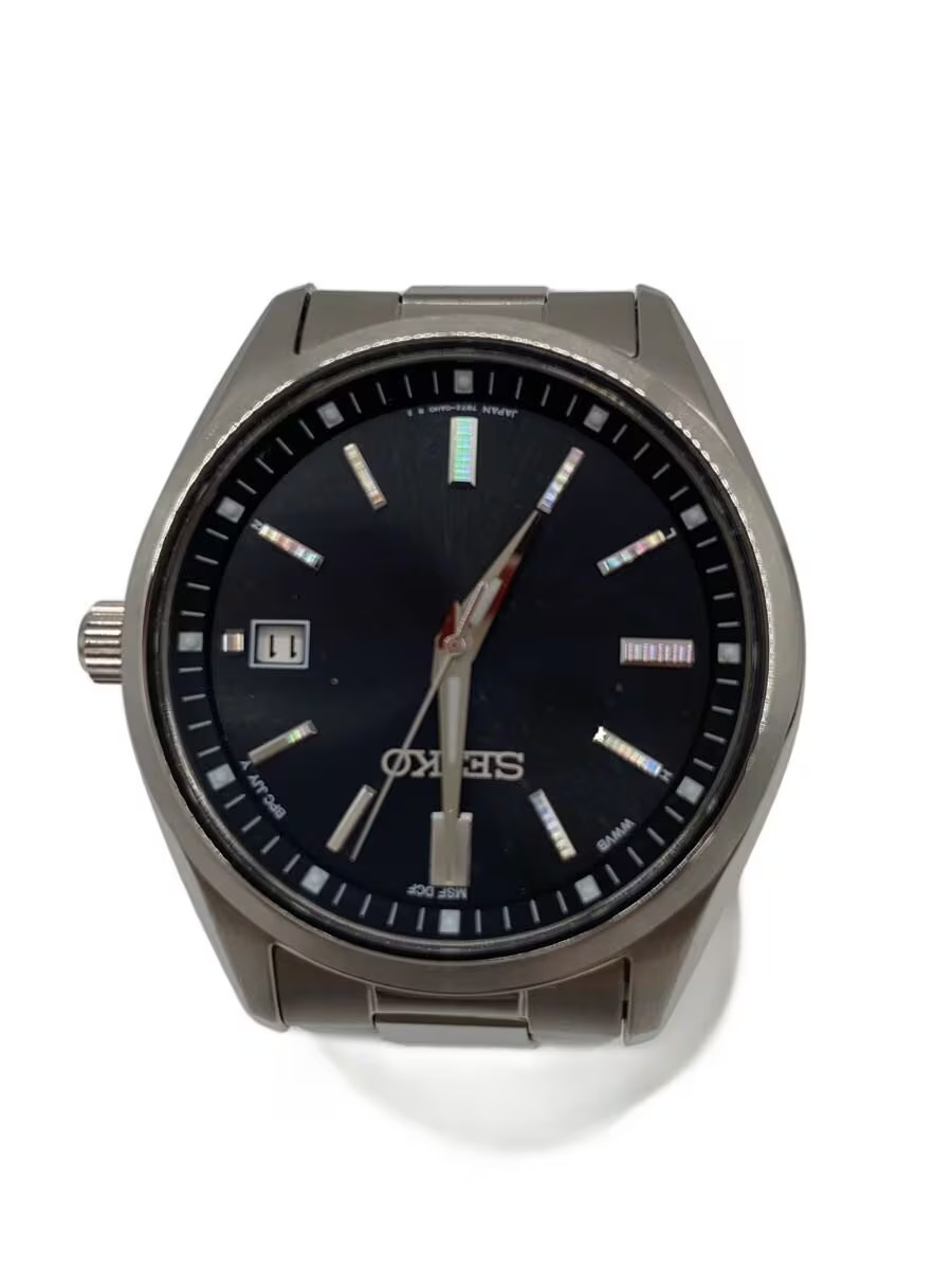 SEIKO Solar Watch Analog Stainless Black SLV 7b72 0ac0