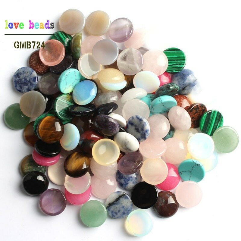 10/20pcs Natural Stone Mixed Oval Round Water Drop CAB CABOCHON Jewelry No Holes