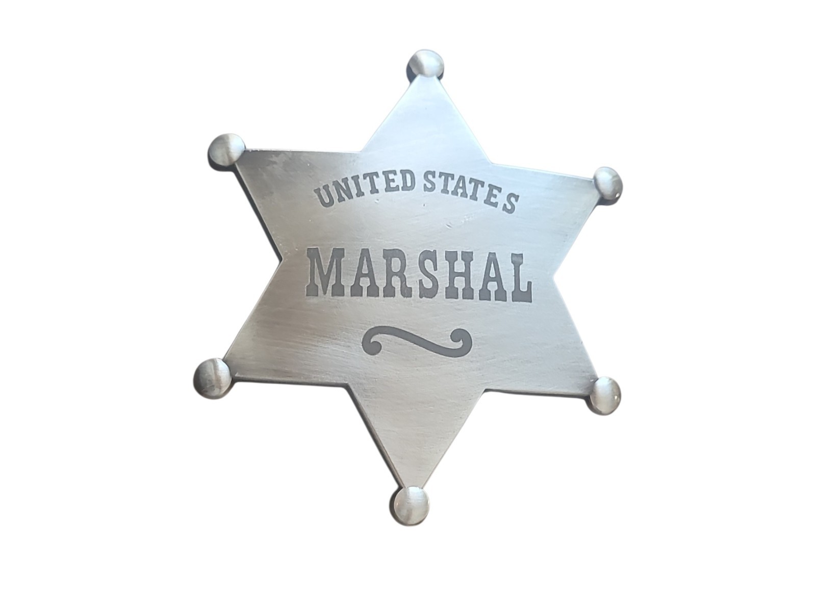 Collectable Western Badge Old West Silver Finish 3″ Badge United States Marshal