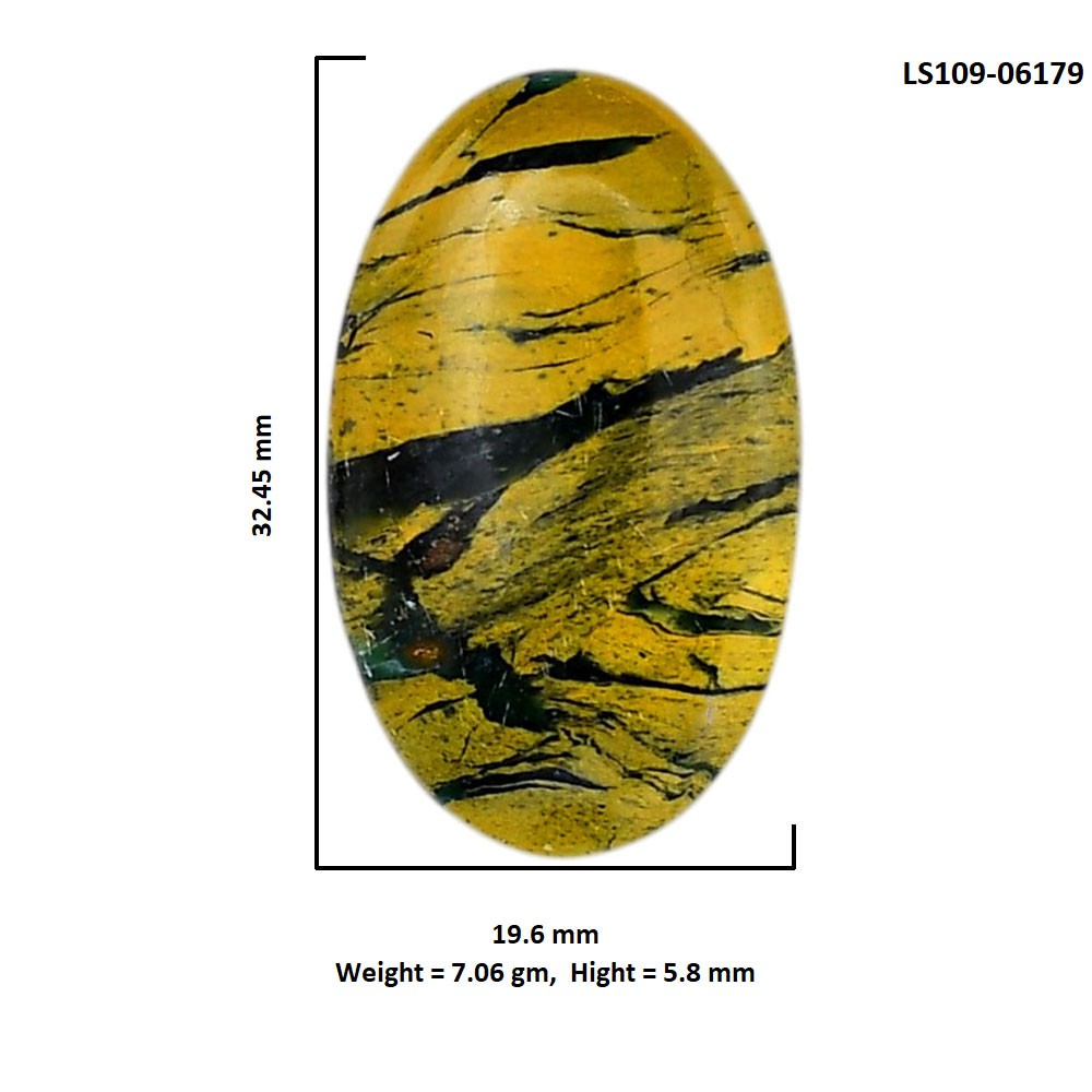 Natural Mariposite 19.6×32.45×5.8 mm Oval Shape Polished Gemstone LS109-06179