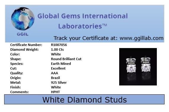 Amazing 6.00 Ct Certified White Diamond Ring, Great Luster-FREE Diamond Studs