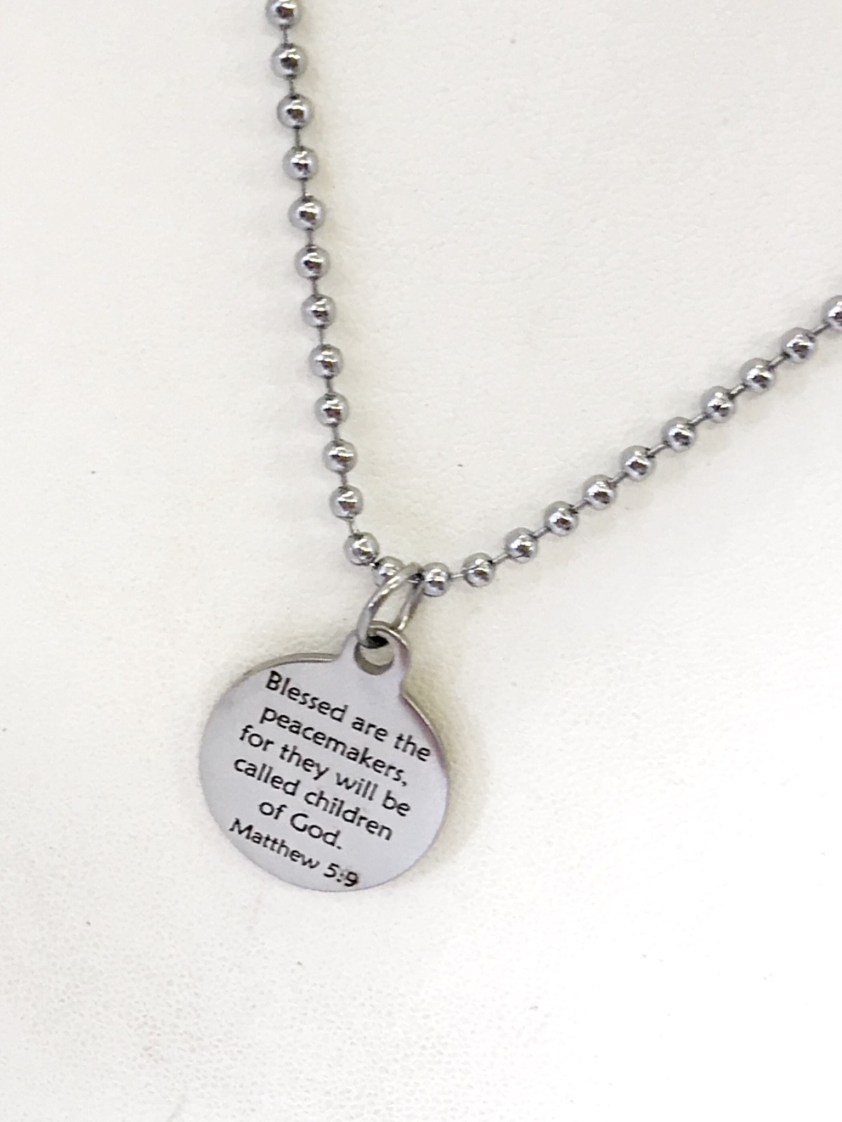 Christian Necklace, Blessed Are The Peacemakers Necklace, Christian Police Gift