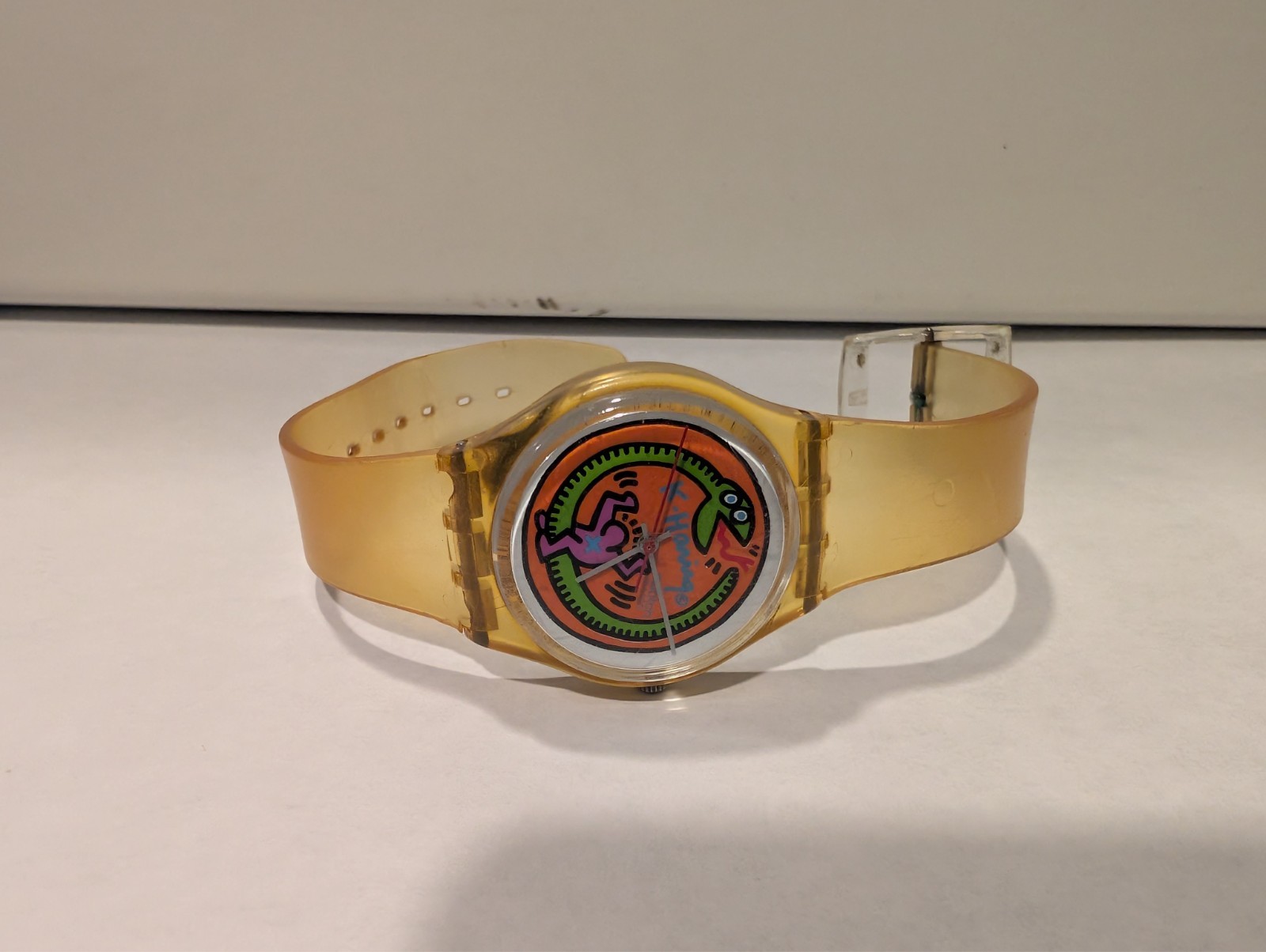 Vintage 1985 Keith Haring Swatch Watch Serpent GZ102 #1271? Rare New Battery