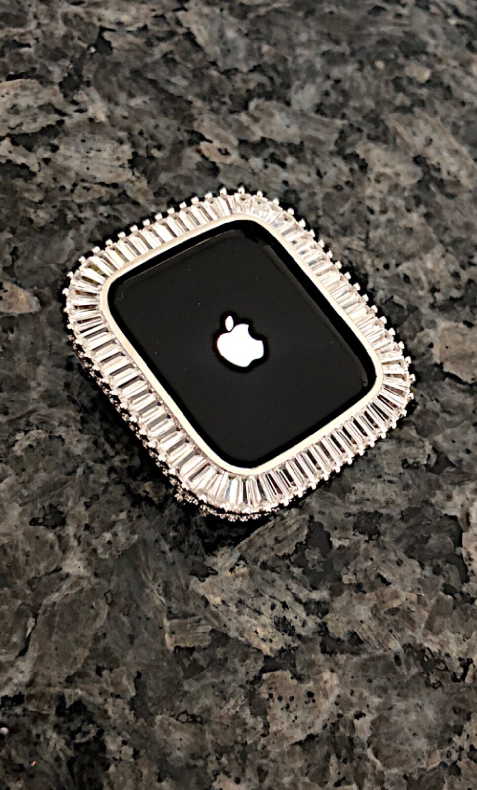 42mm series 10/11 White gold Lab Diamond Apple Watch case Apple Watch bling