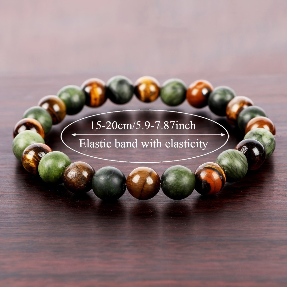 Natural Stone Beaded Bracelet Anxiety Relief Spiritual Protection Money Unisex