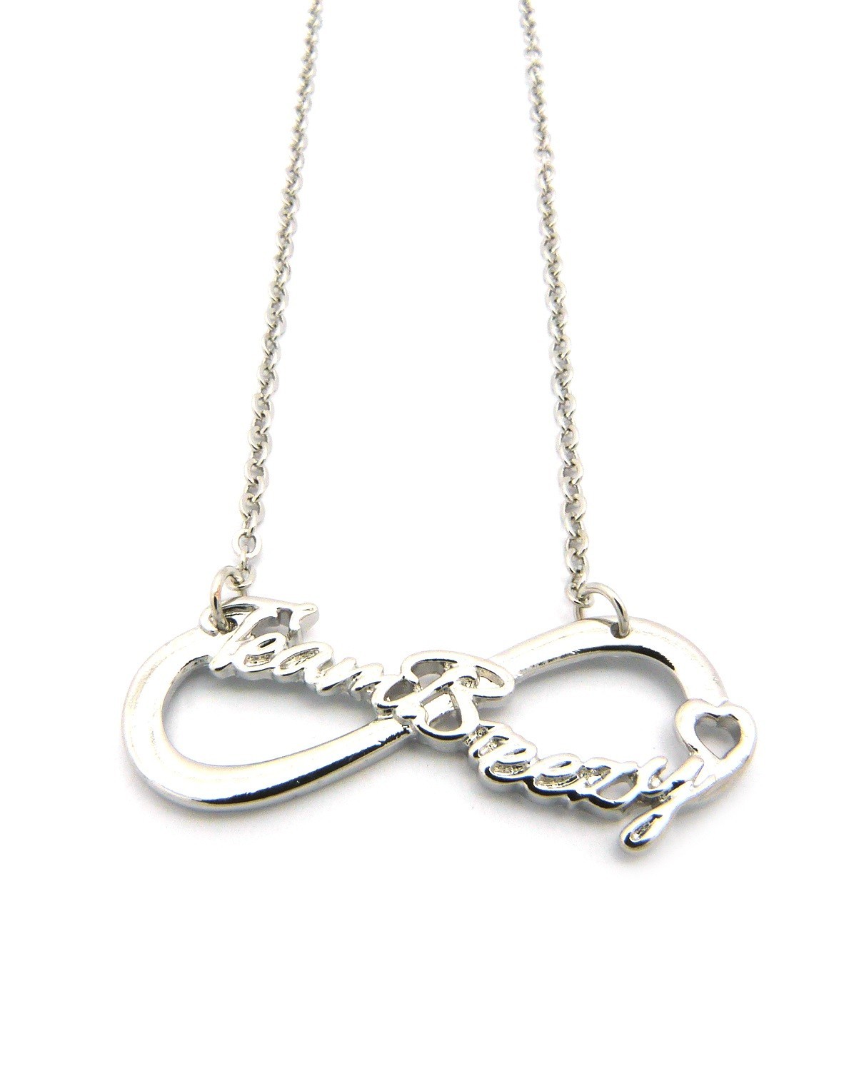 NEW CELEBRITY FANS ‘TEAM BREEZY’ PENDANT &2mm/18″ LINK CHAIN NECKLACE – XC484