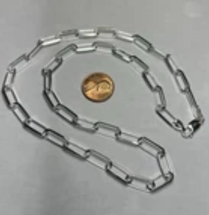 925 SOLID Sterling Silver PAPER CLIP CHAINS 5.7mm Necklace 20 22 24 in Italy NEW