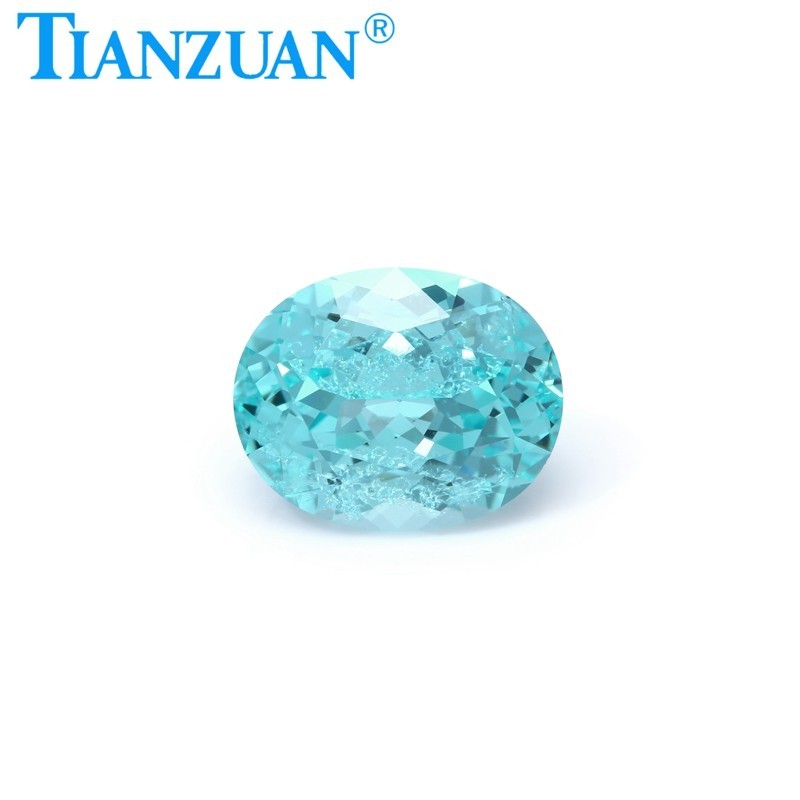 Synthetic YAG Oval Shape Blue Color with inclusions loose Gemstones