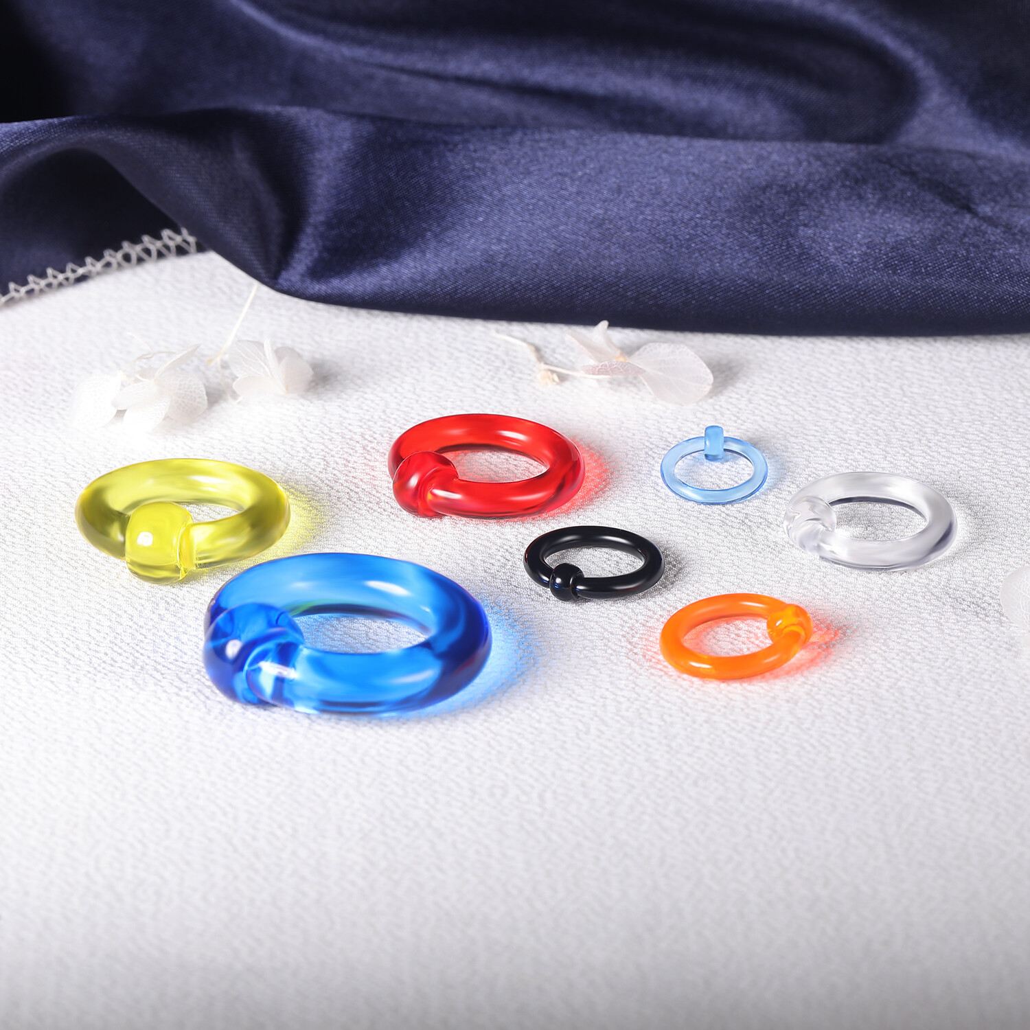 1 Pair Hoop Earrings Ear Gauge Acrylic Nose Rings BCR Septum Rings Body Piercing