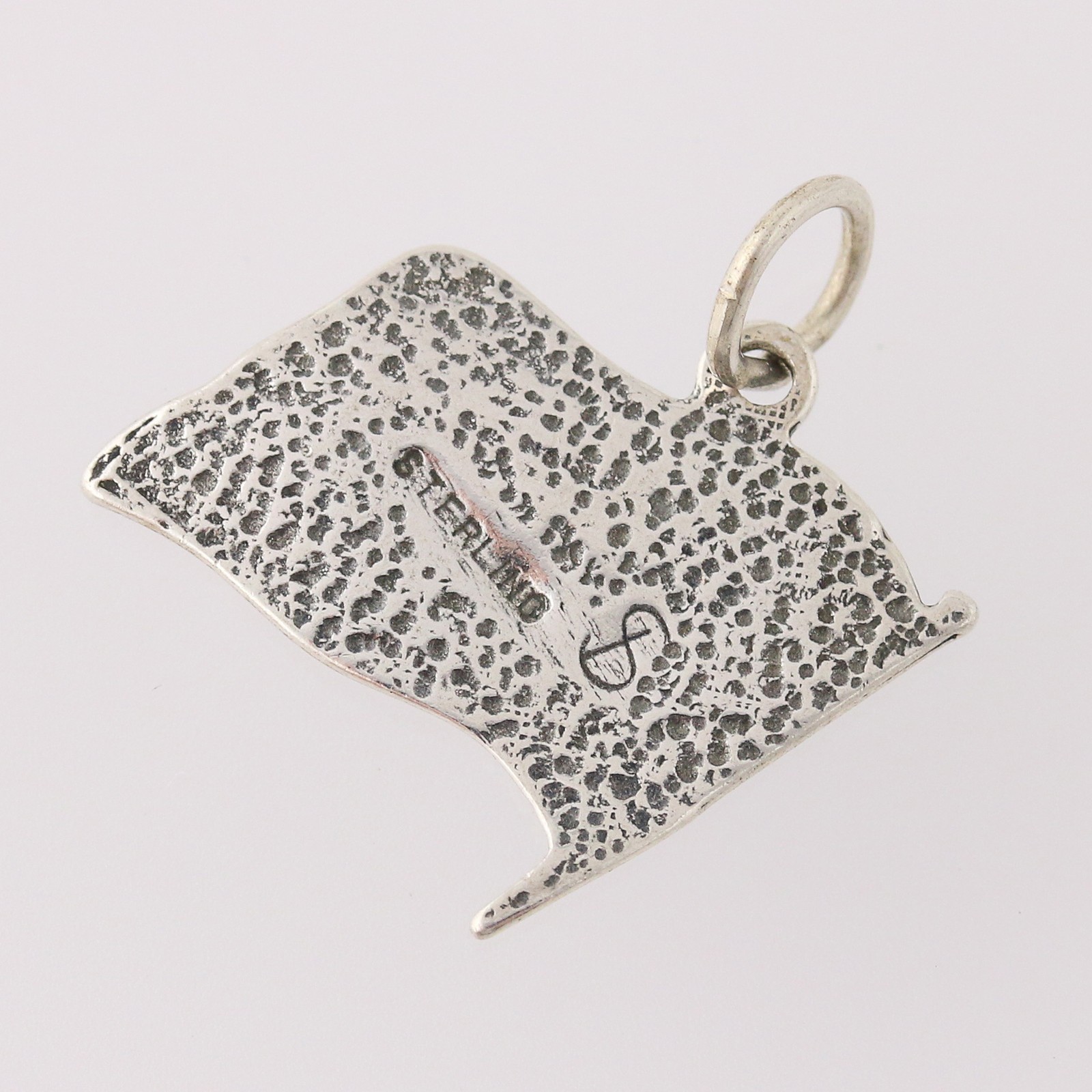 American Flag Charm / Pendant – Sterling Silver USA Patriotic Jewelry 925
