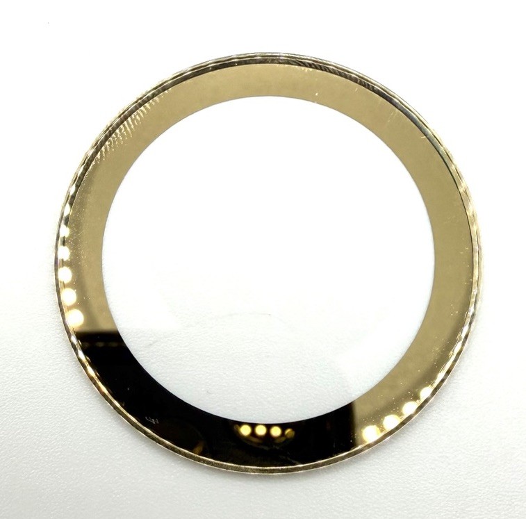 42.0mm Mineral Glass Crystal For Movado Bold Watch Parts With Gold Trim Edge