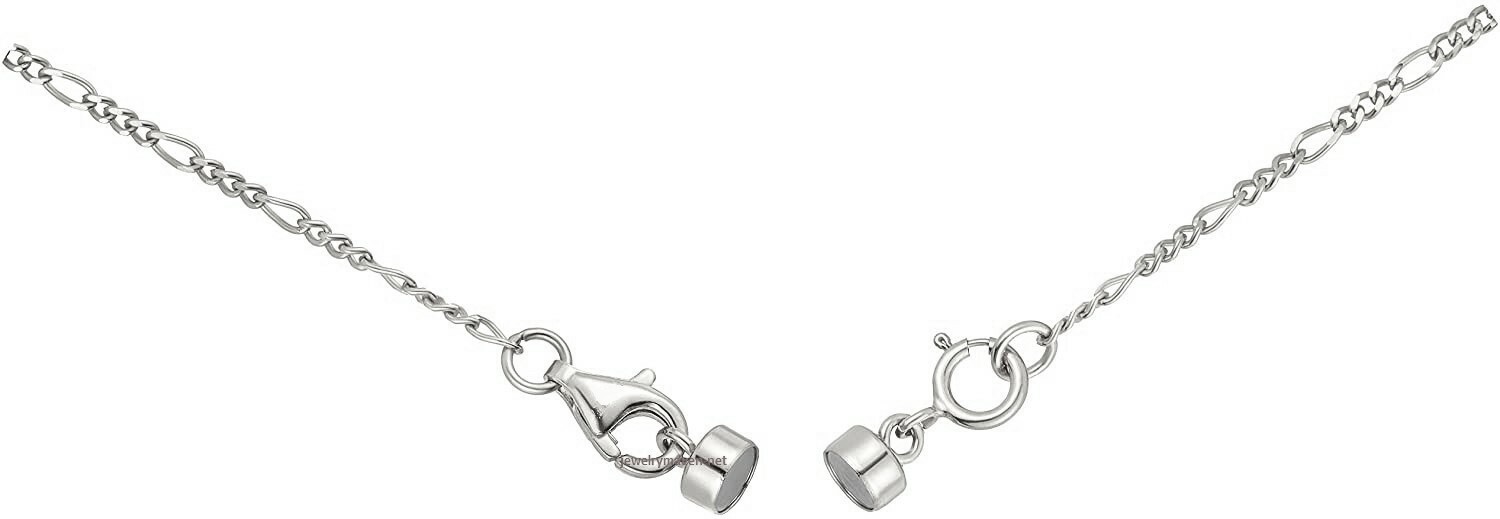 1 each 14k 4.5mm MAGNETIC CLASP WHITE & YELLOW Gold spring ring 1/2″ Extender US