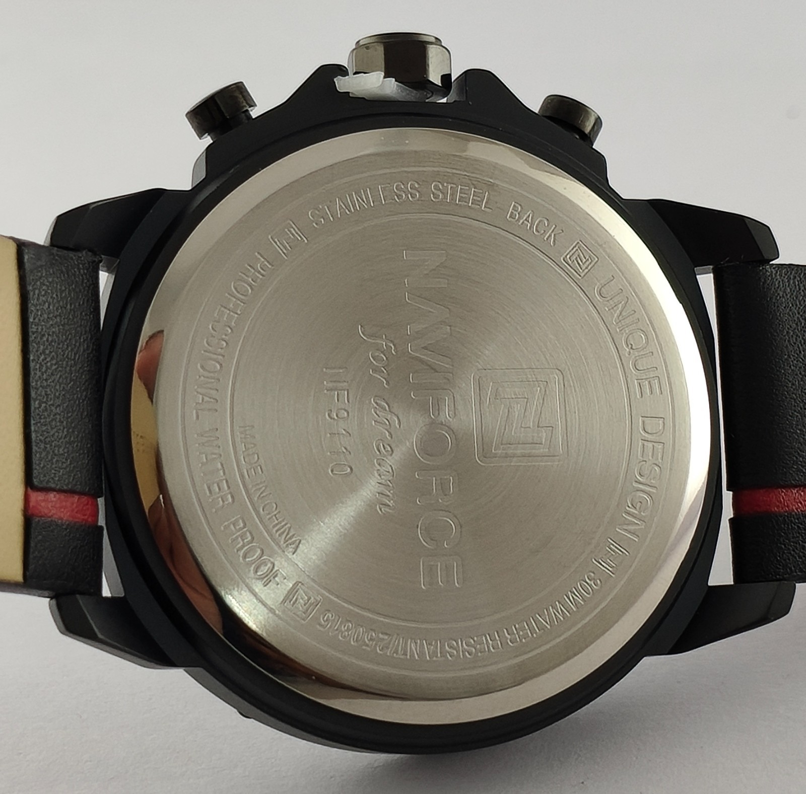Naviforce Quartz Chronograph Grey Dial Date & Day Great Working Men Wristwatch