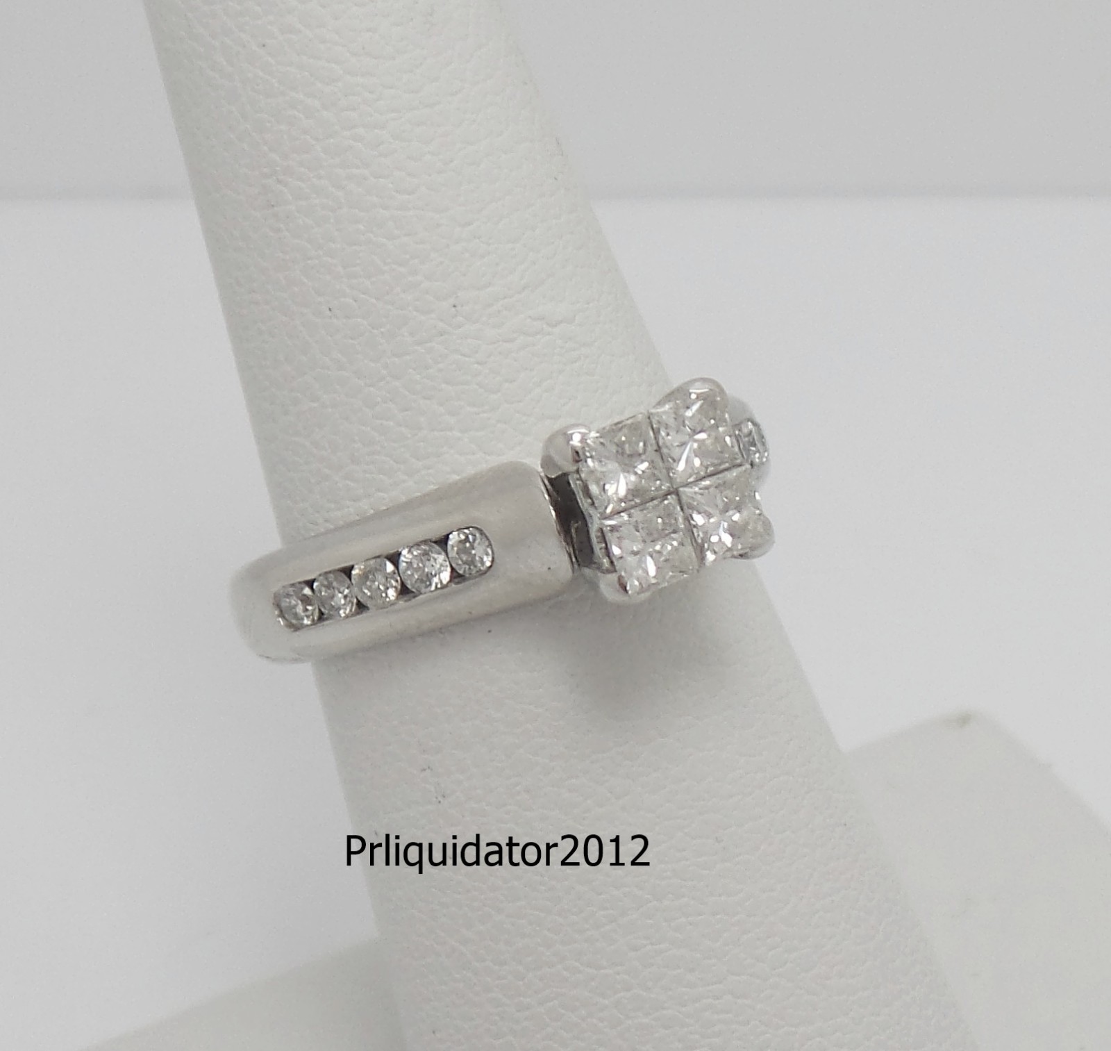3/4CT Natural Diamond Engagement Anniversary Wedding Ring 14K White Gold Band
