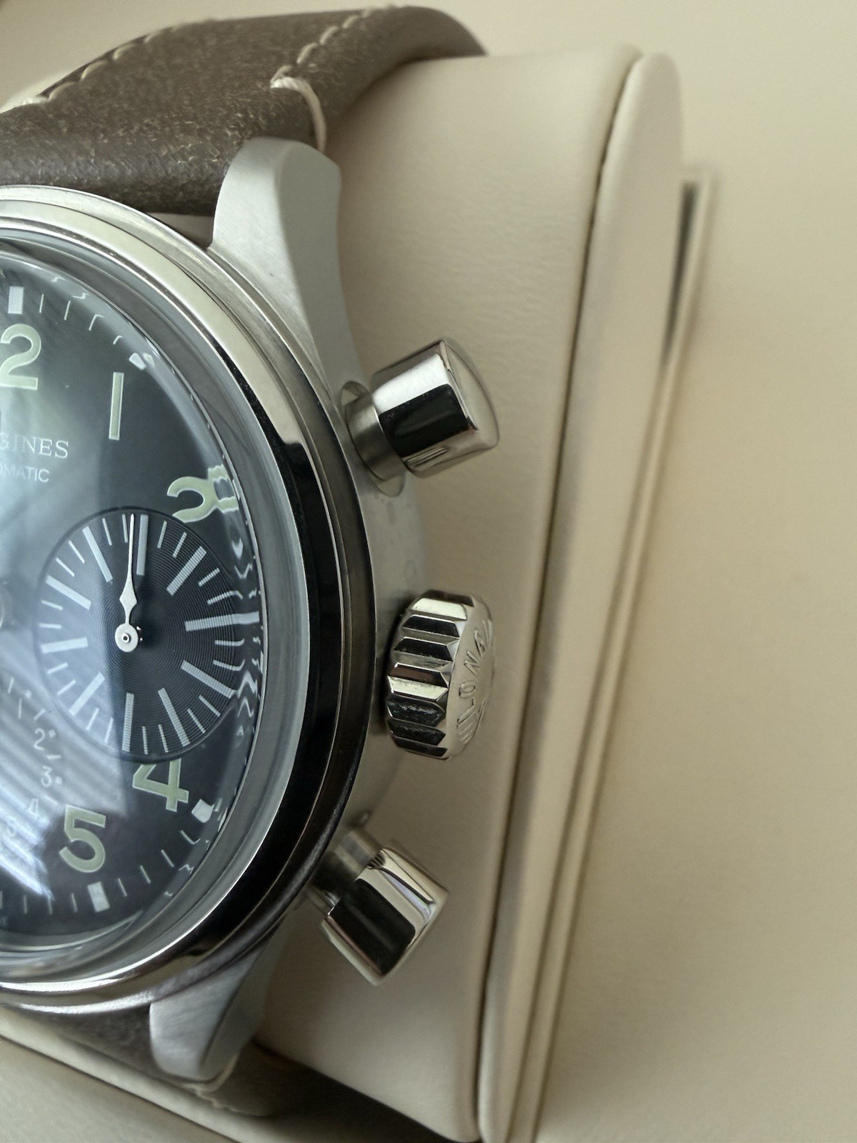 LONGINES AVIGATION BIG EYE 41mm BLACK DIAL FULL SET L2.816.4.53.2 **worn**