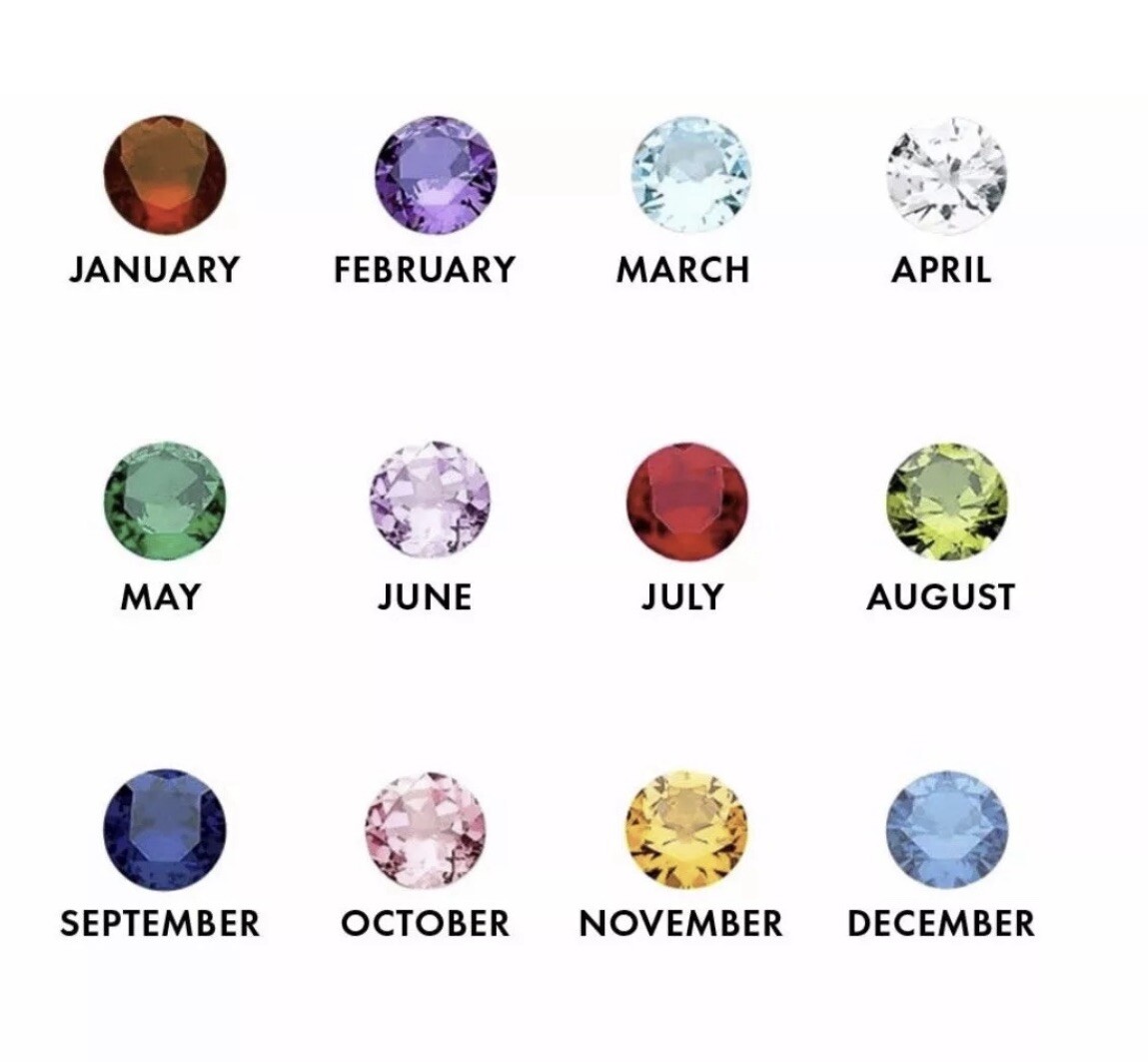 BIRTHSTONE Floating Charm Acrylic Crystal Round For Glass Locket 4mm 1 Set 12