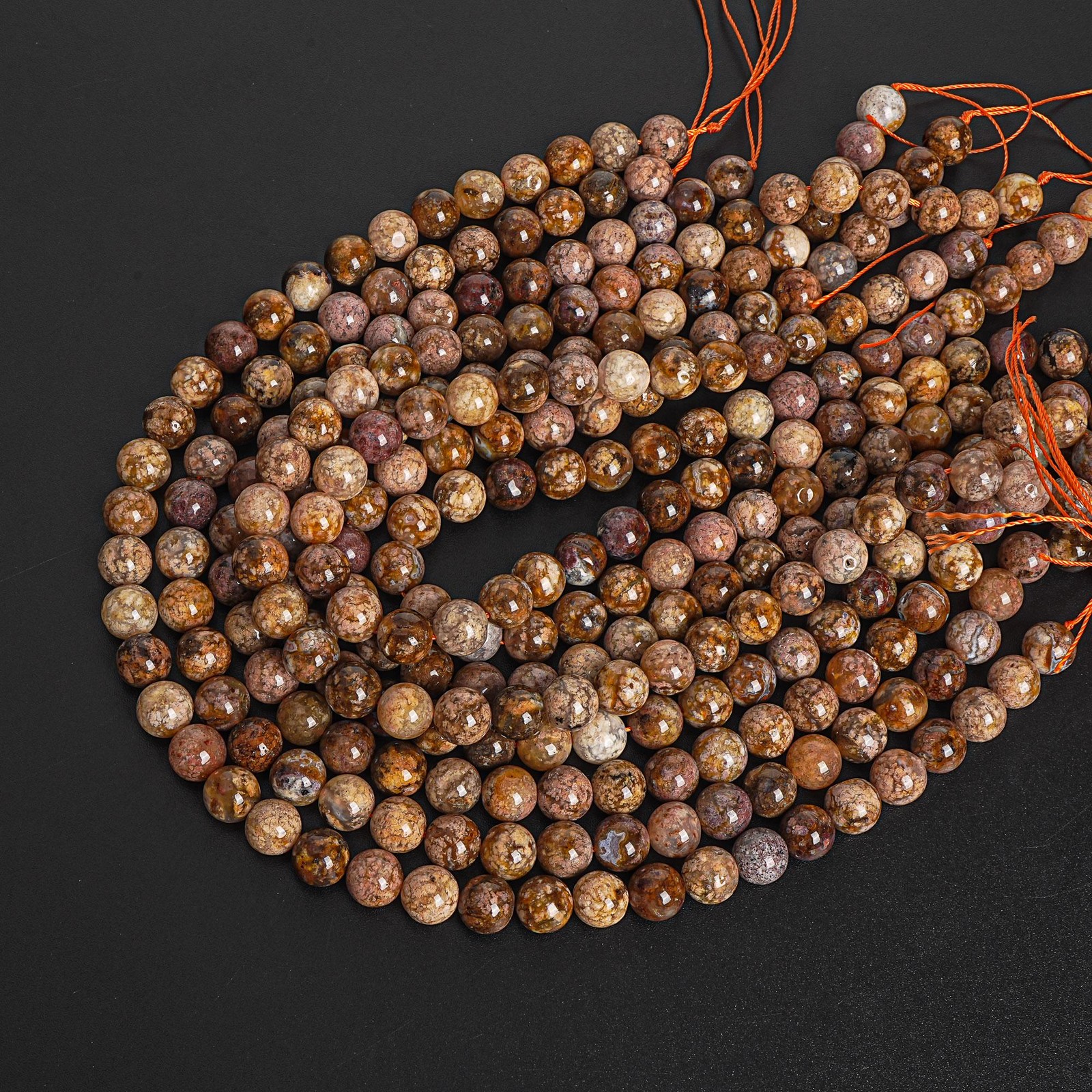 Cherry Blossom Agate Beads Natural A+ Gemstone Round Loose Beads 6MM 8MM 10MM