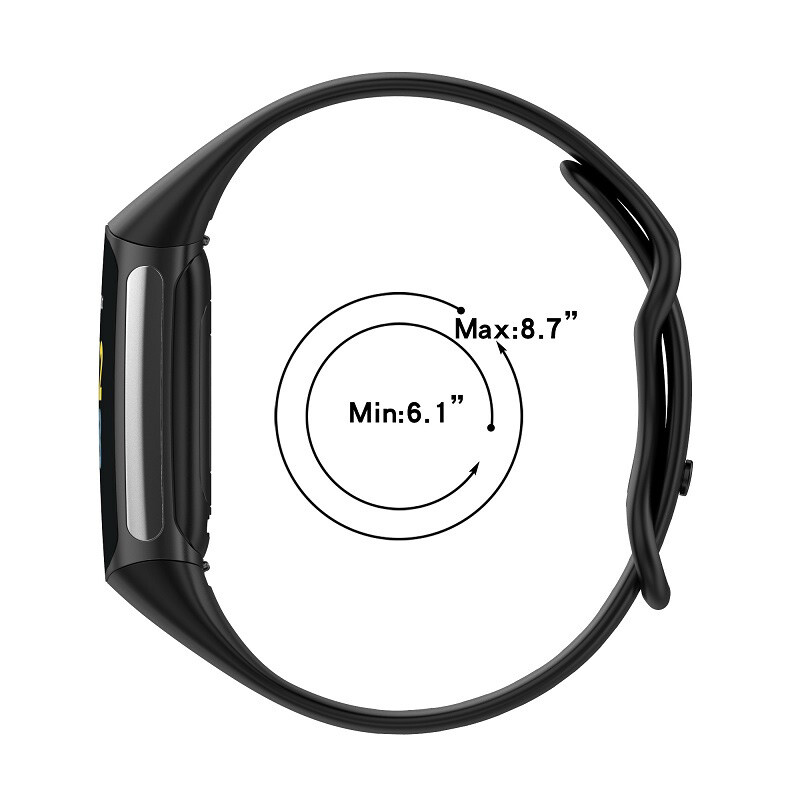 Sports Silicone Wristband Watch Band For Fitbit Charge 5 6 Replacement Strap