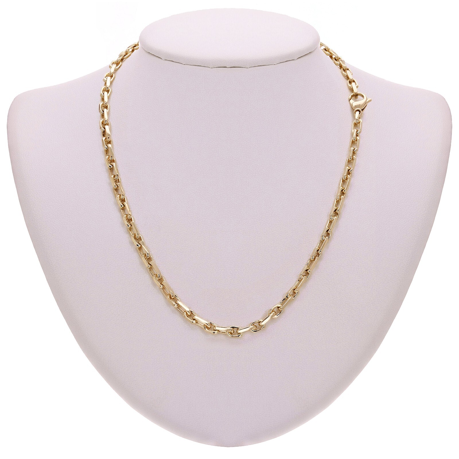 14k Yellow Gold Solid Handmade Link Anchor Chain Necklace 20″ 4.5mm 35.6 grams