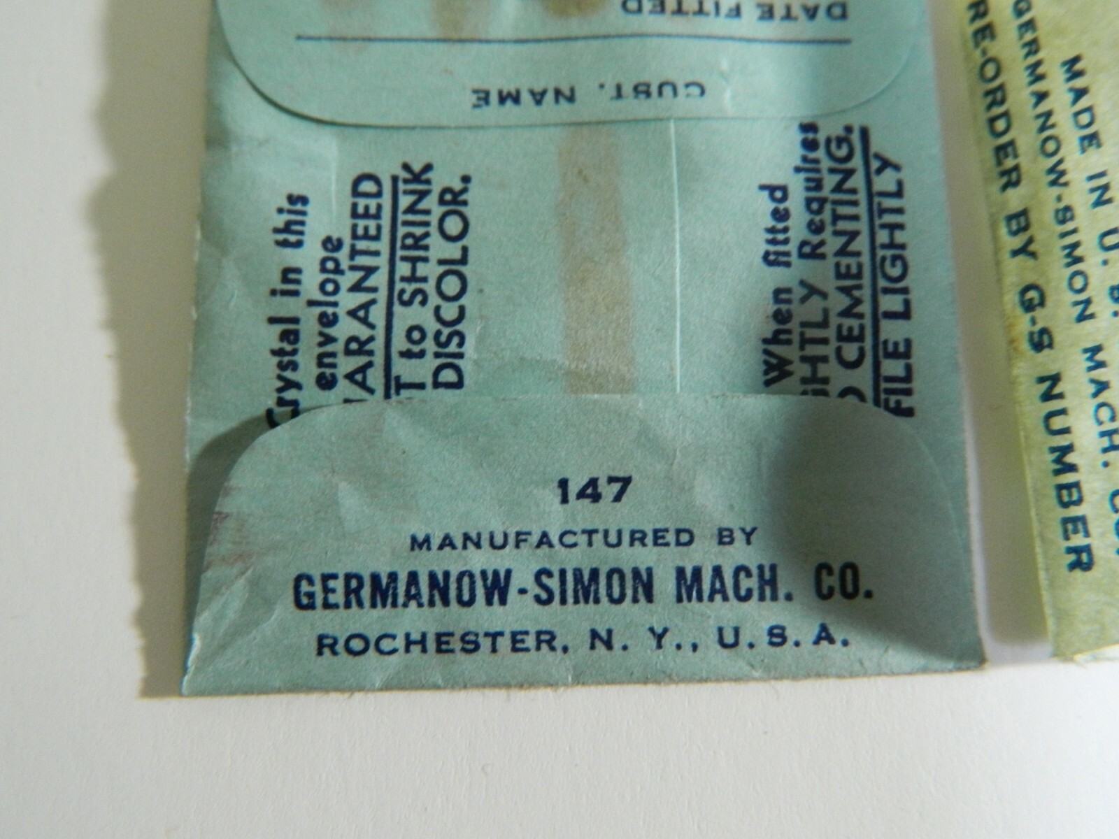 GS REPLACEMENT WATCH CRYSTAL for VINTAGE ELGIN WRISTWATCHES All SIZES to PICK
