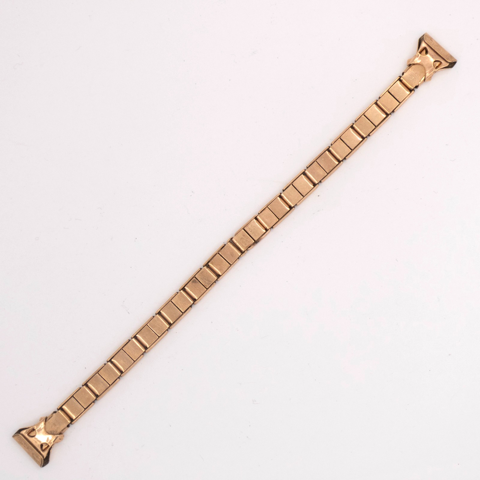 Vintage Sturdy 10.6 mm Rose Gold Filled Art Deco Wristwatch Expansion Bracelet