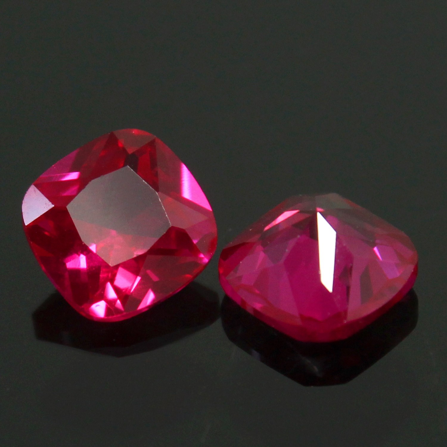 Natural Certified Mogok Pigeon Blood Red Ruby 11.00 MM Cushion Pair Loose Gems