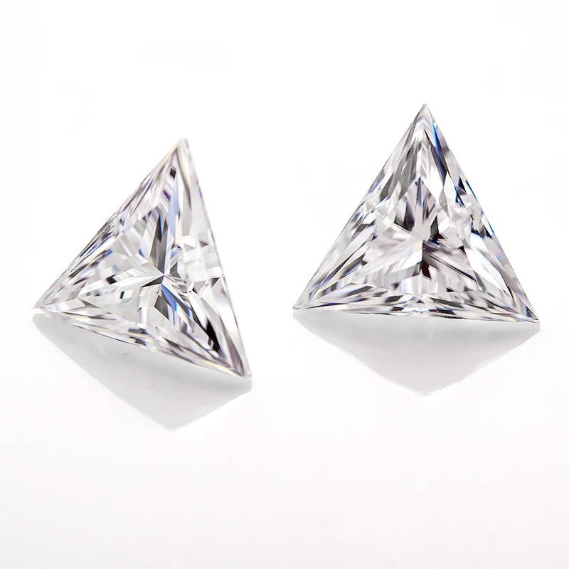 (Never Fade) Loose Moissanite Stones Triangle All Color Gems for Jewelry Making