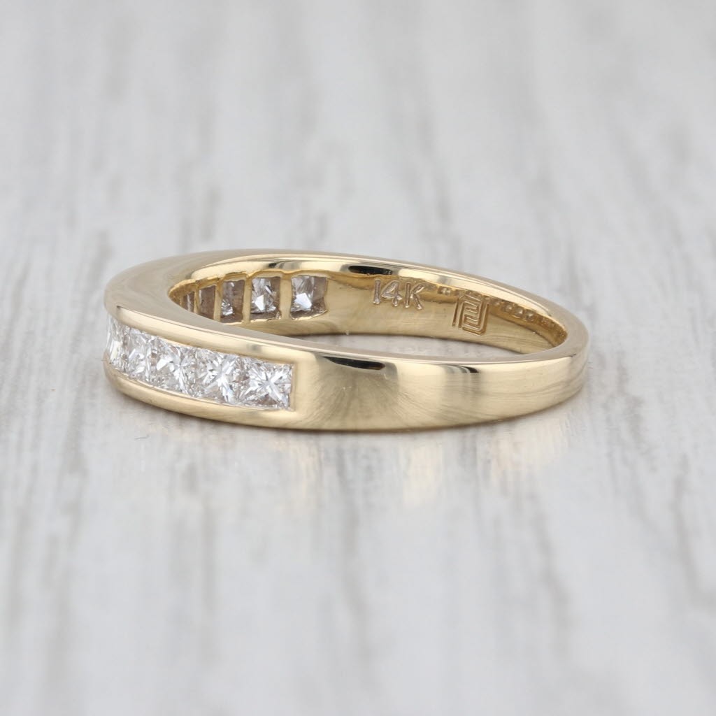 0.82ctw Diamond Wedding Band 14k Gold Stackable Anniversary Band Stackable