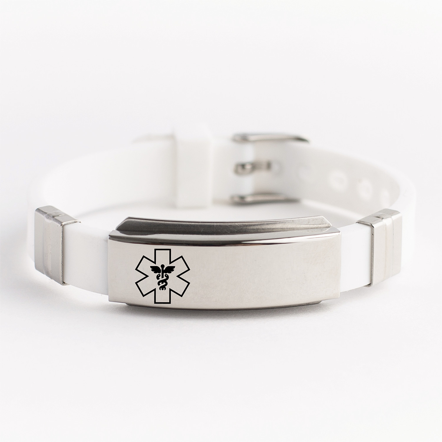 Personalized Emergency Medical Alert Id Bracelet Engraved Steel adjustable bangl