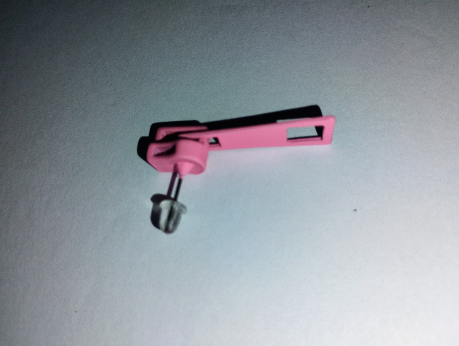 Pink Fashion Creative Zipper Lock Design Earrings.
