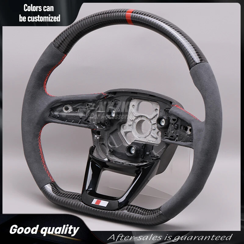 Steering wheel for Audi Q5l in carbon fiber and Alcantara