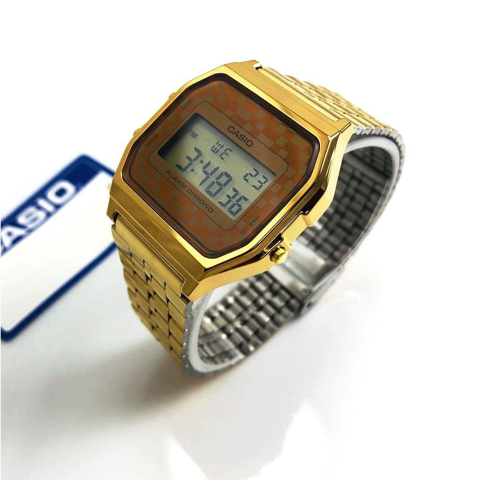 Casio Men’s A159WGEA-9A Gold Stainless-Steel Quartz Fashion Watch