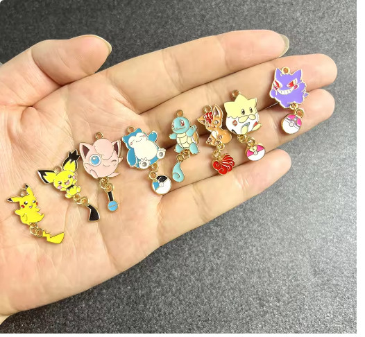 new 80Pcs Anime cartoon mix Charm bracelet necklace Pendant DIY Jewelry Making