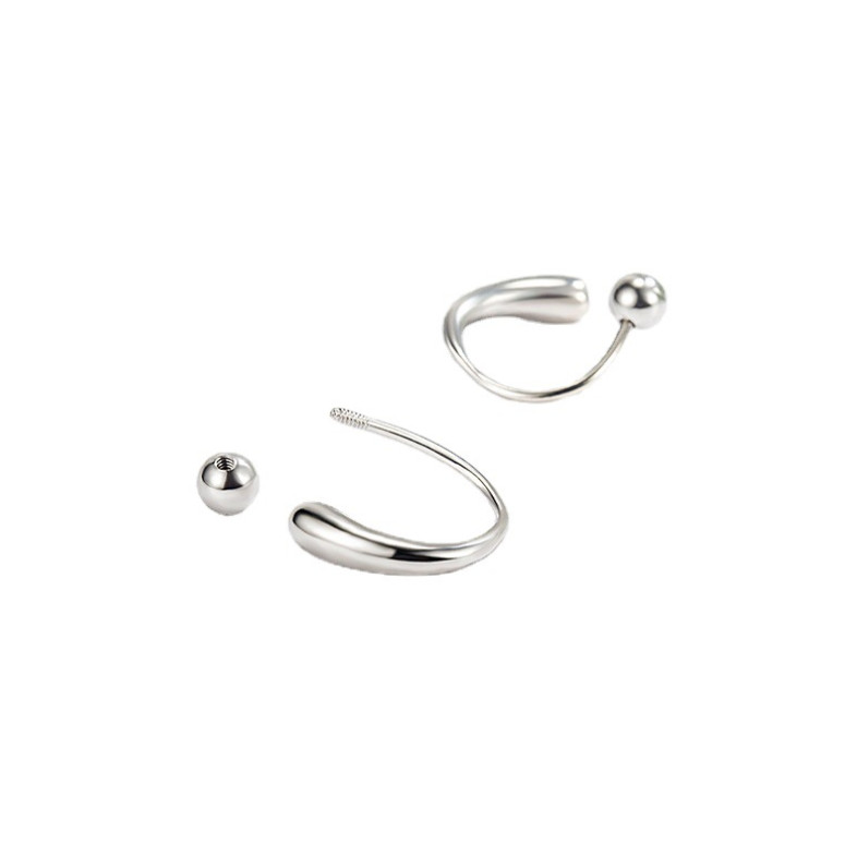 Women’s Lightweight 925 Silver Plated Teardrop Screw Backs Stud Earrings J1