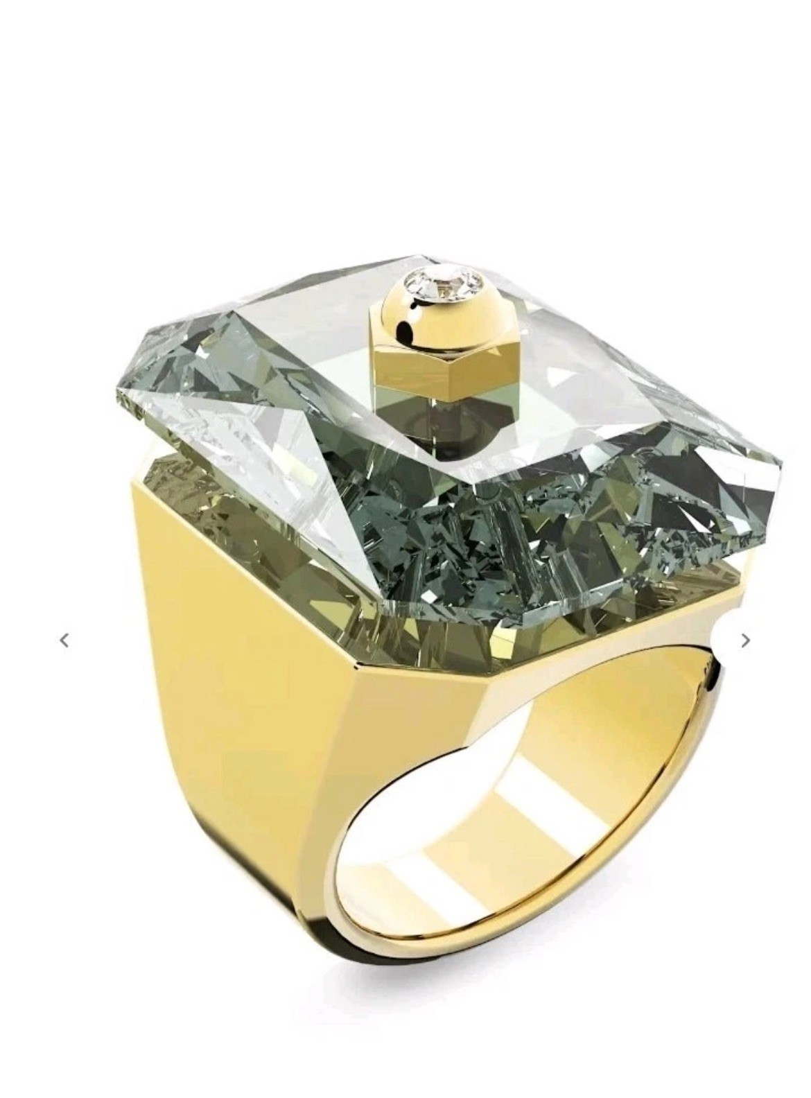 Swarovski Numina Grey Gold tone plated Cocktail Ring Size 50 Brand new❤️🎁
