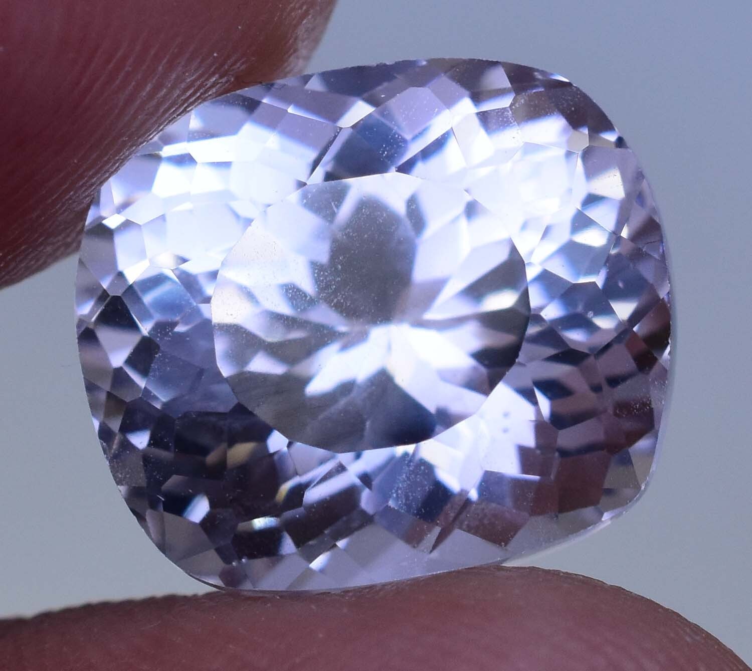 Natural 13.00 Ct White Montana Sapphire Cushion Certified Rare Loose Gemstone