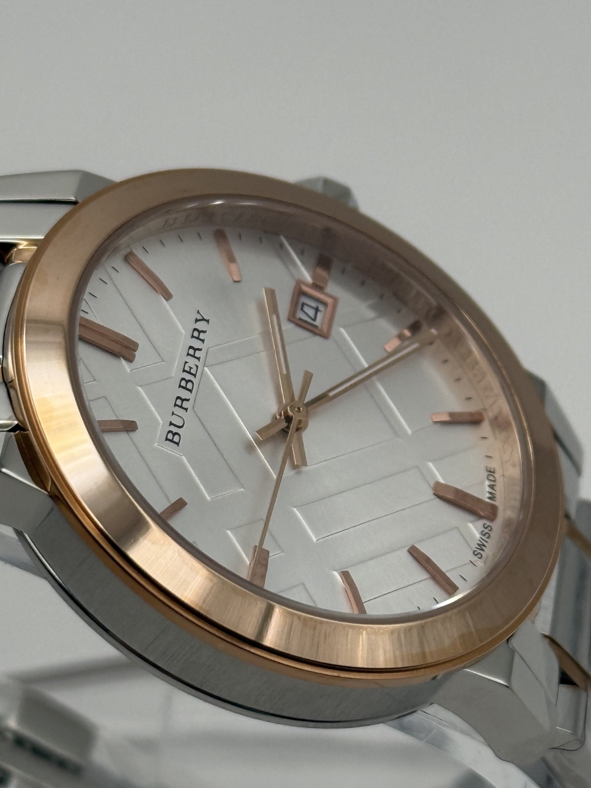 Burberry Silver Dial Two-Tone Stainless Steel Unisex Watch 38mm. BU9006