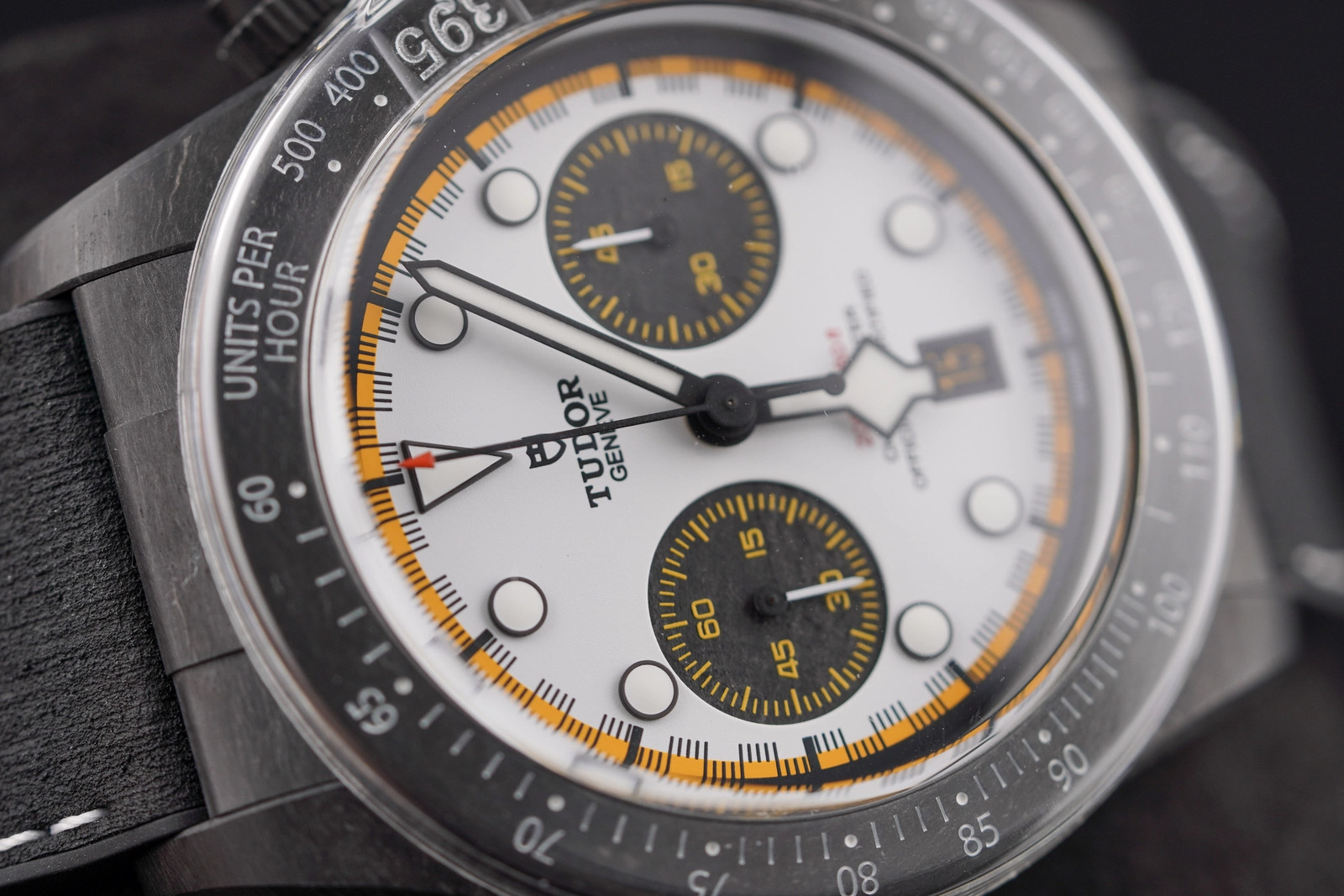 Tudor Black Bay Chrono White Hybrid Rubber Leather Strap M79377KN Complete 2026
