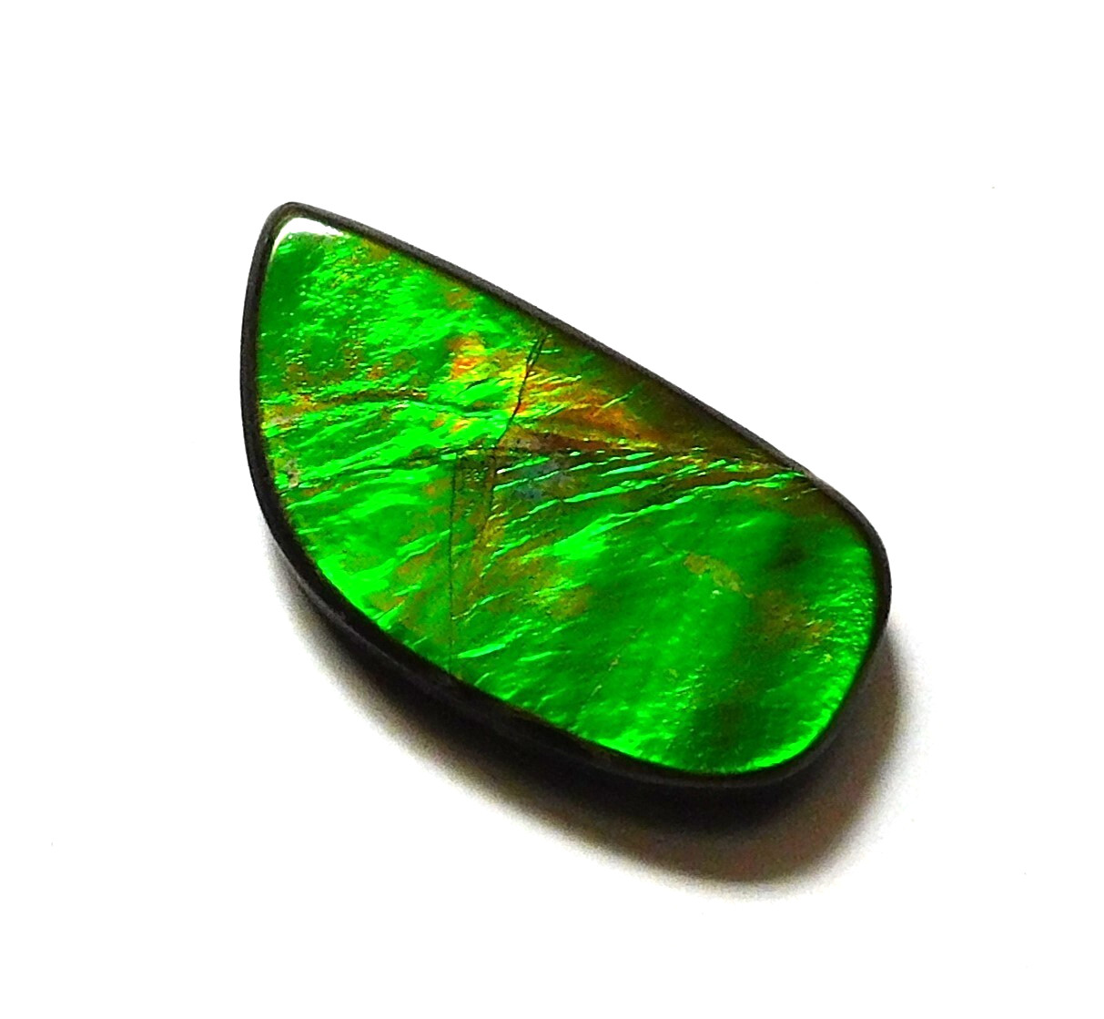 14.85 Ct Natural Canadian Ammolite Cabochon Loose Gemstone 26.3X13.2X4.4MM LL18