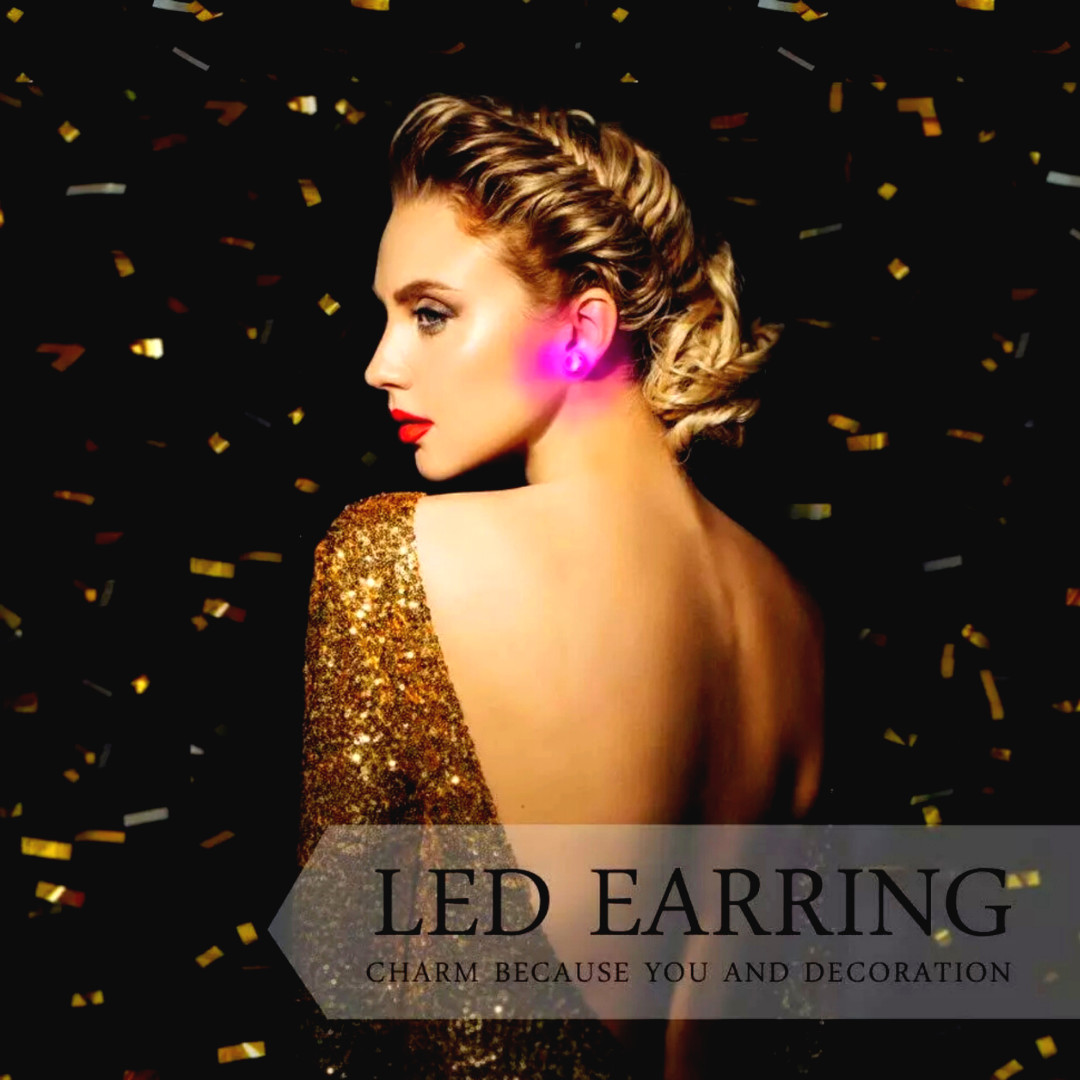 Aretes Zarcillos con Luz LED de Diamantes Accesorios Para Mujer y Niña Par US