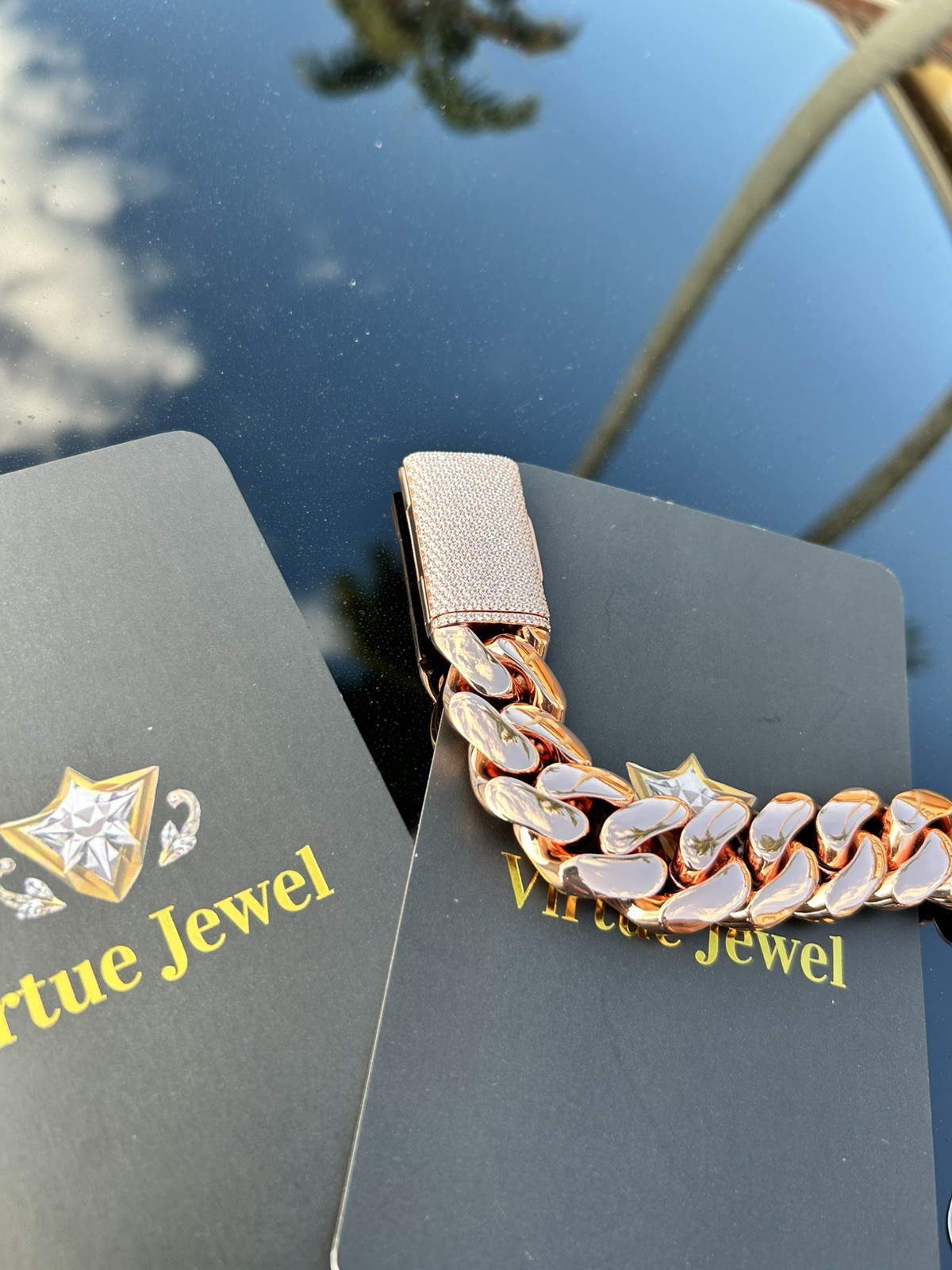 Miami Cuban Link Bracelet Rose Gold Plated 20mm