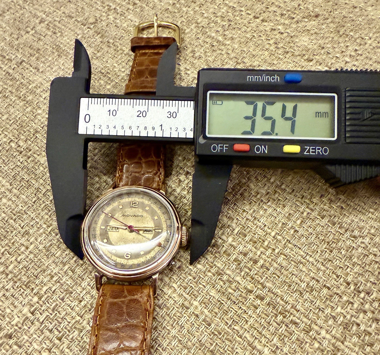 ⌚Ultra Rare Movado Triple Calendar Gold-Capped Hand-Wind Vintage Swiss⌚