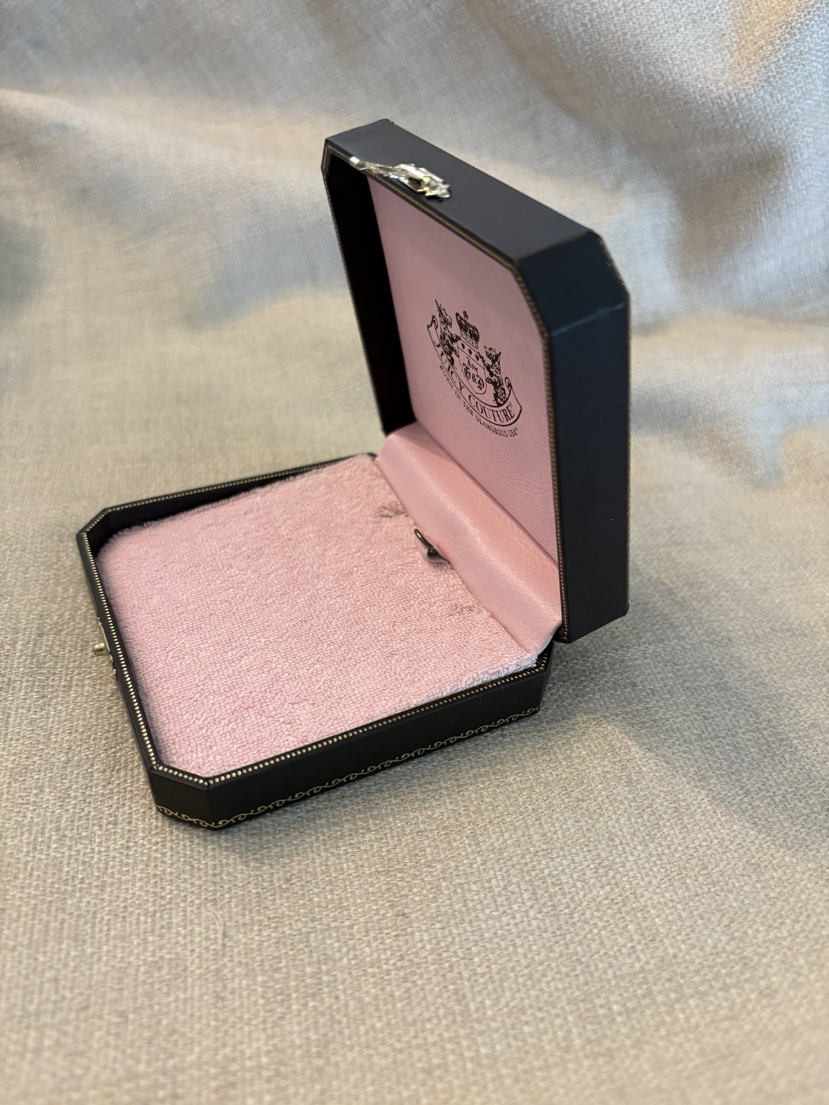 juicy couture necklace box 3.75in X 3.75in (box only)