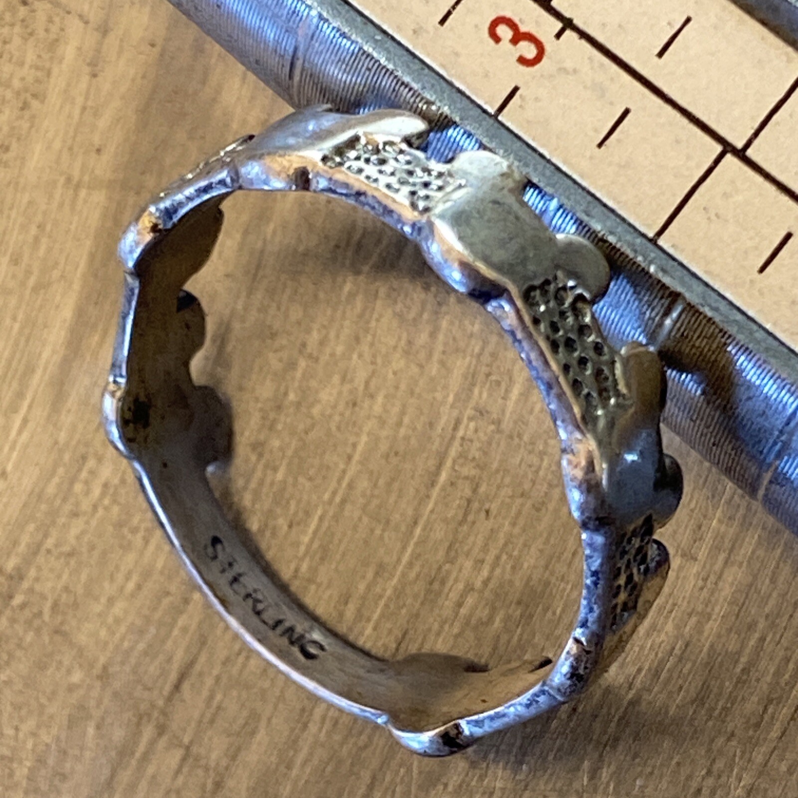 Sterling Silver Disney Mickey Mouse Head Ring Band Size 6.5