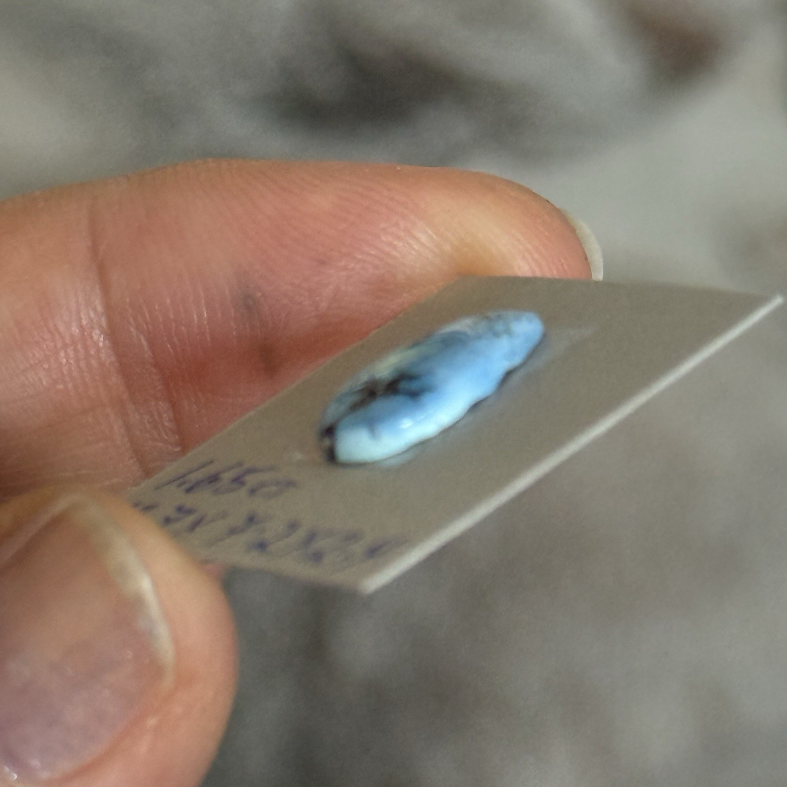 1.65ct 12.7×7.2×2.4mm Beautiful Golden Hill Lavender Turquoise Ring Cabochon Gem