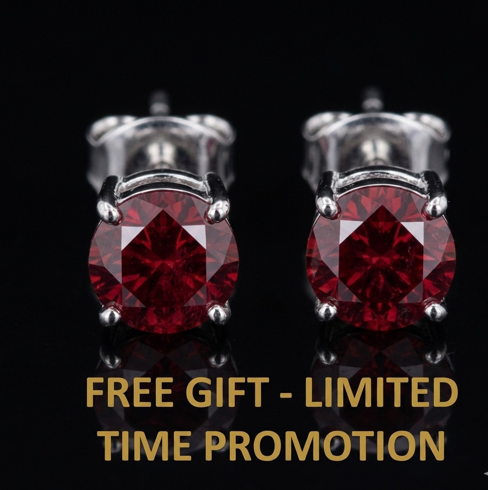 Lovely 20.00 Ct Certified Red Diamond Pendant, Tariffs FREE & matching Studs