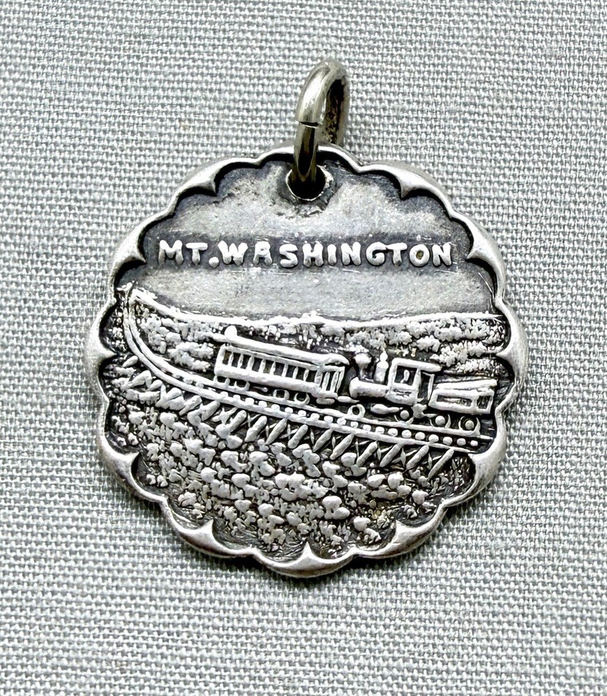 Vintage Sterling Silver Moun Washington Cog Railway Charm New Hampshire Landmark