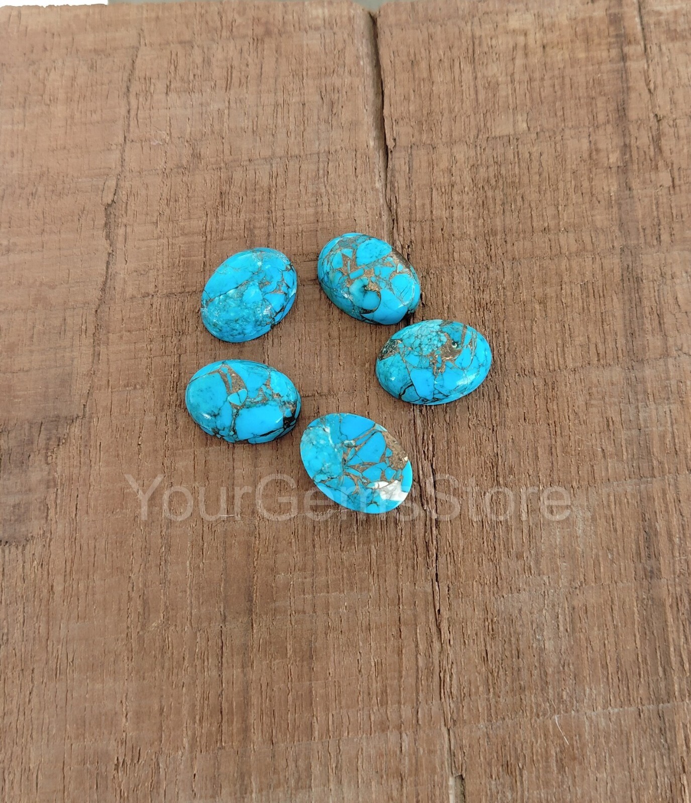 AAA Natural Blue Copper Turquoise Oval Gemstone Available sizes 3x5mm to 20x30mm