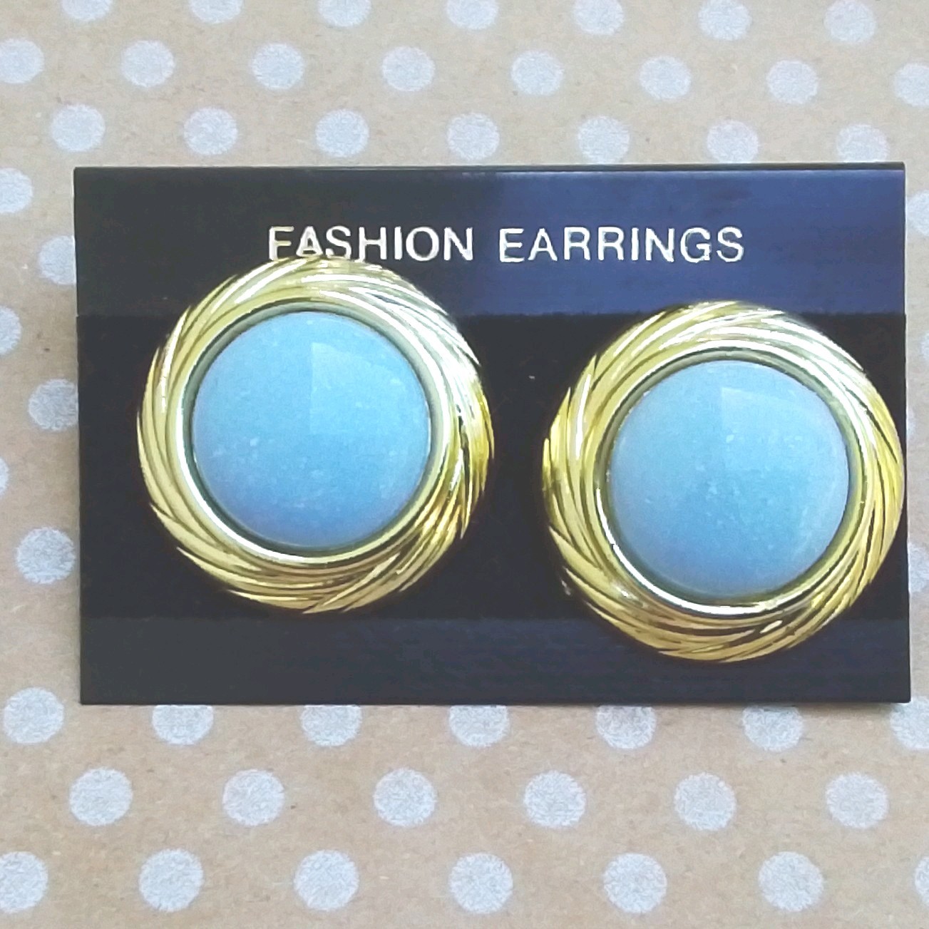 5 Pairs 1980 Vintage Earrings Stud & Dangle/Drop Mixed Colors Metal Plastic